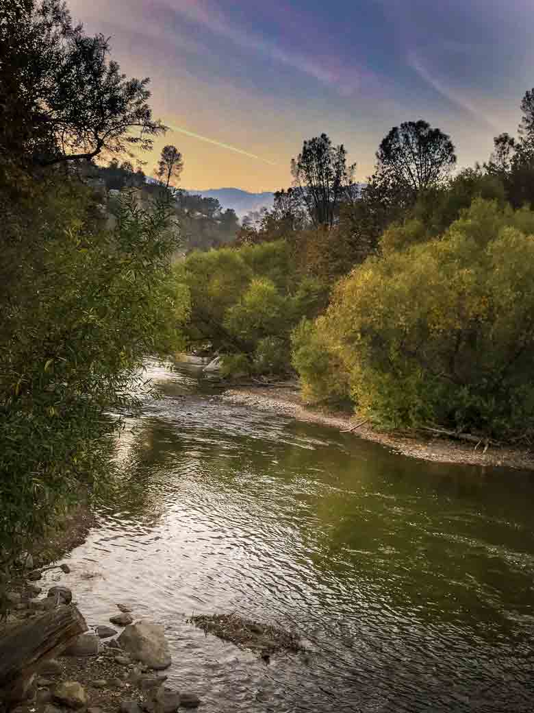 The Kern River and the Sequoia National Forest near Kernville California.