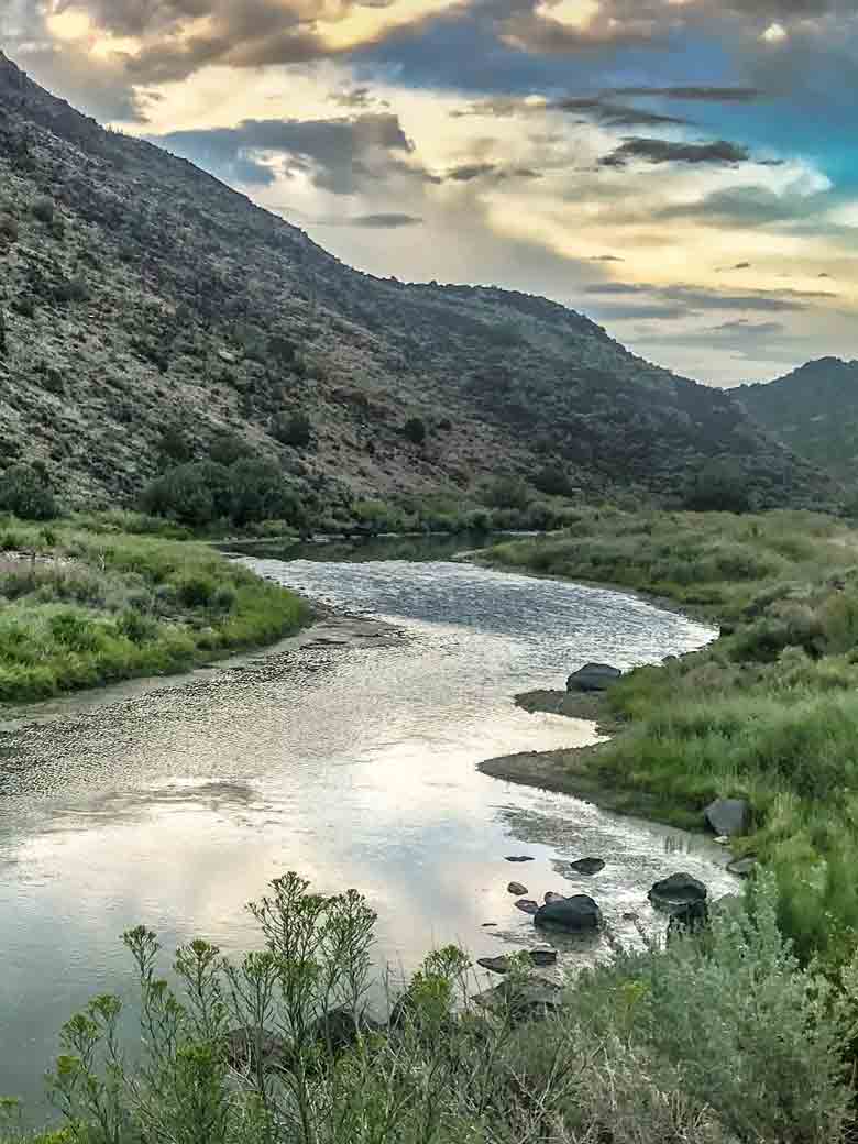 The Rio Grande River during a whitewater rafting trip in New Mexico.