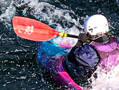 girl kern river kayaking whitewater